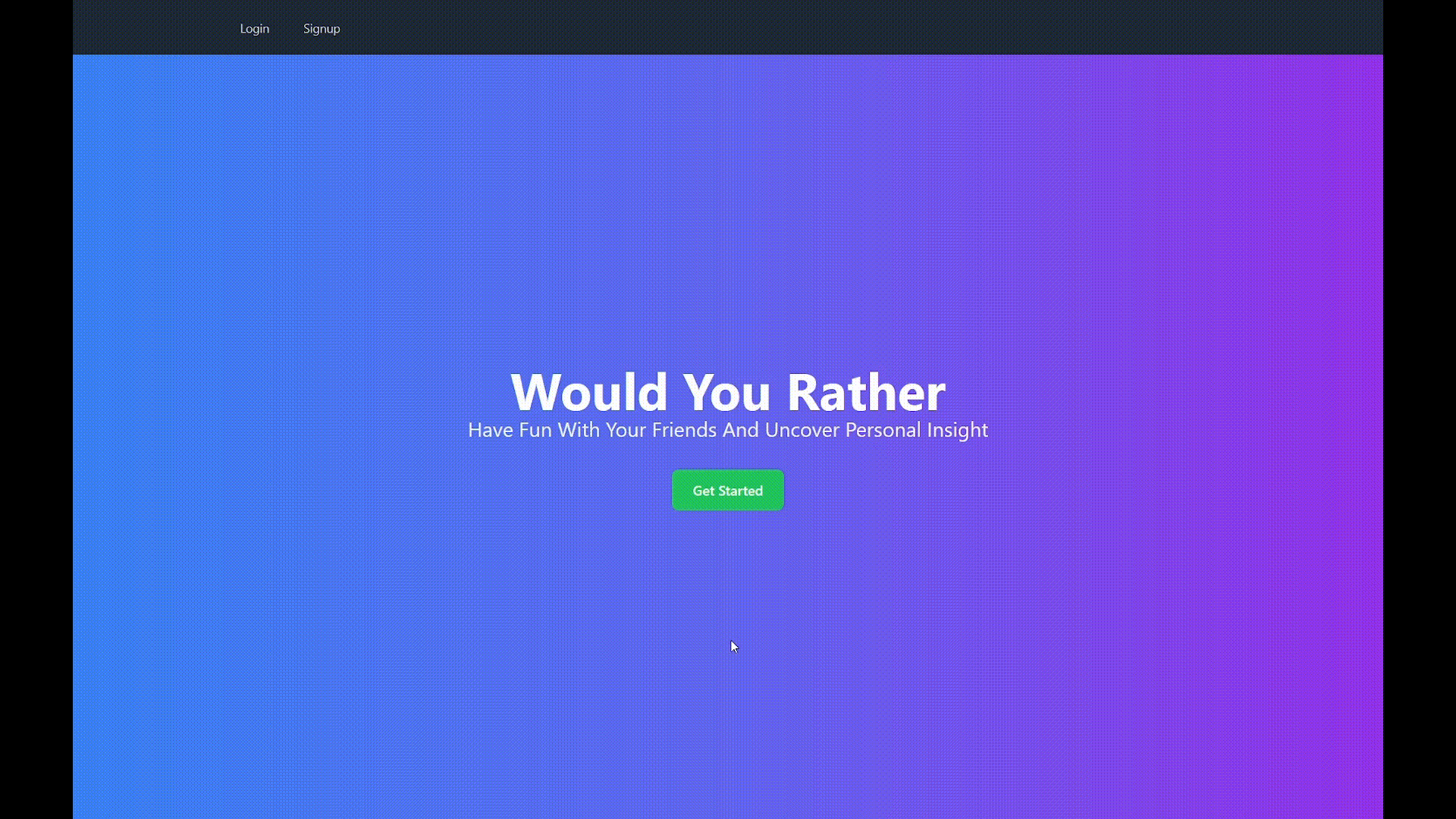 Gif showing app functionality and design.